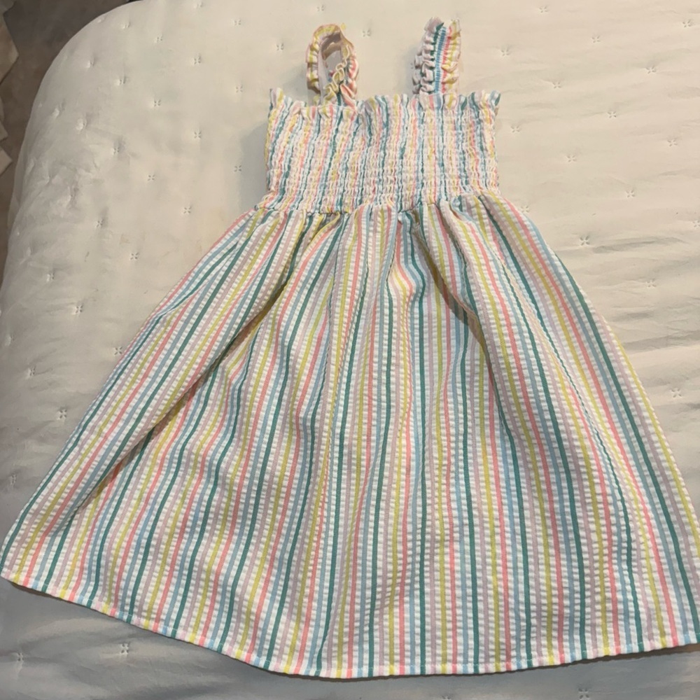 Chenault Girl Girl’s Striped Seersucker Dress NWOT Size 5
